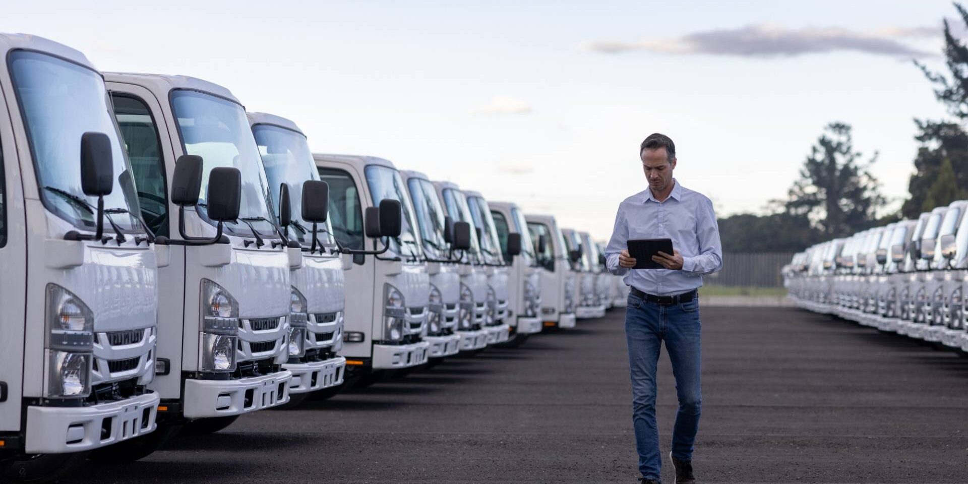 Truck Fleet Manager With Clipboard