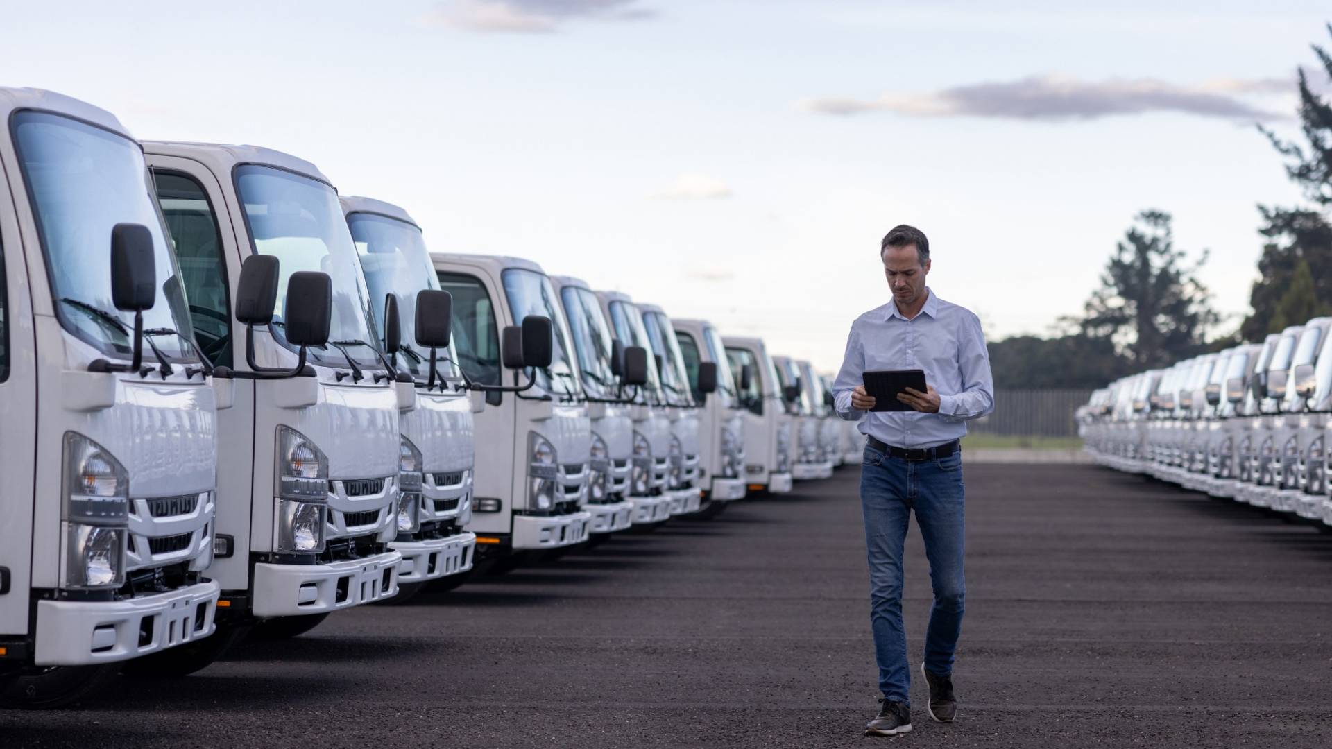 Truck Fleet Manager With Clipboard